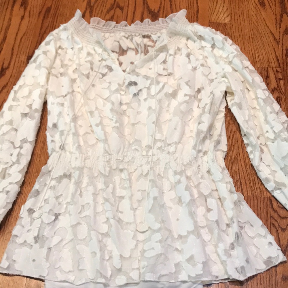 White Floral Lace top